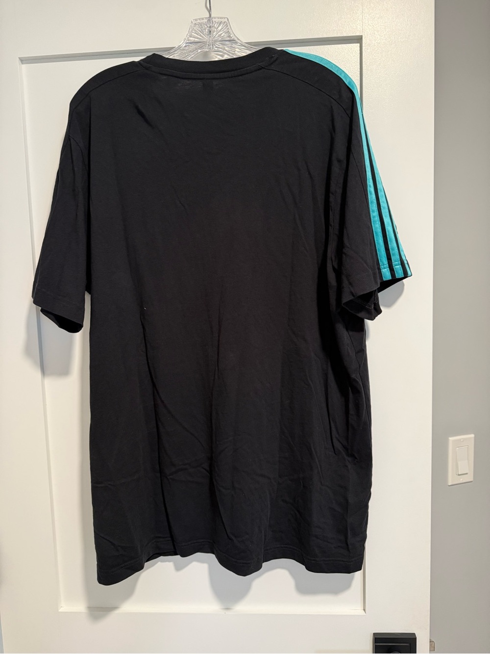 Adidas x Mercedes AMG Petronas Formula 1 Black Tee with Teal Stripes, XL - Picture 5 of 5